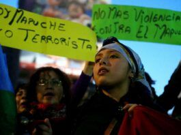 Manifestación mapuche