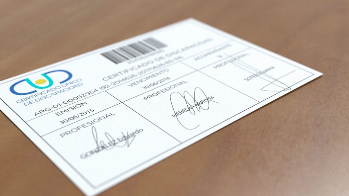 Certificado Único de Discapacidad (CUD)