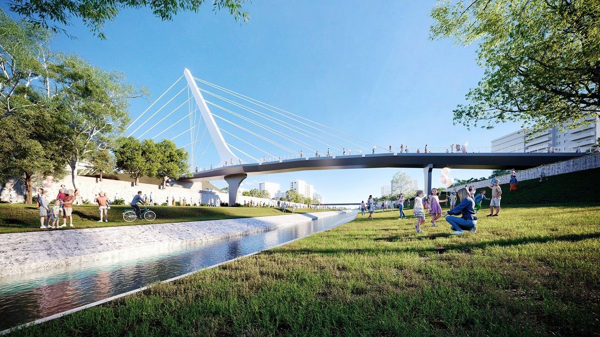 Puente peatonal del Parque Las Heras