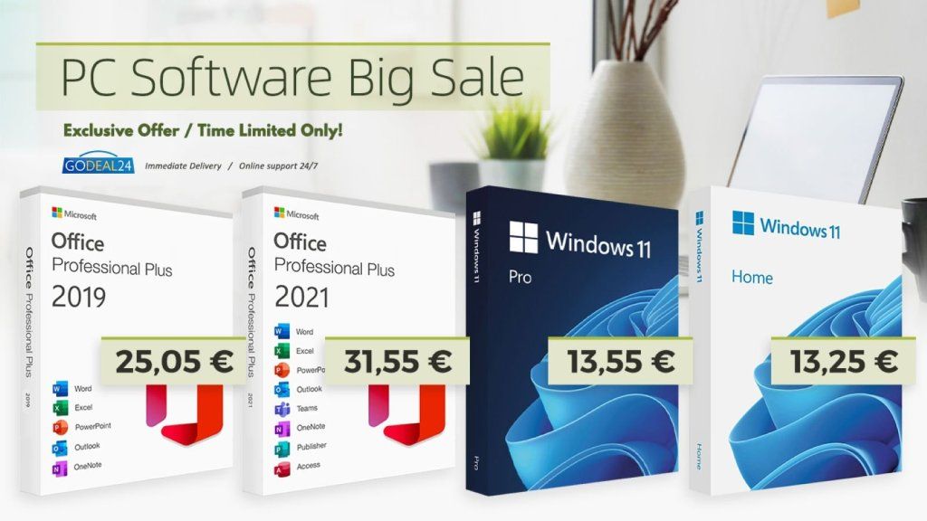 Ofertas de software en Godeal24: Office 2021 Pro por sólo 31,55 euros y más licencias de Microsoft