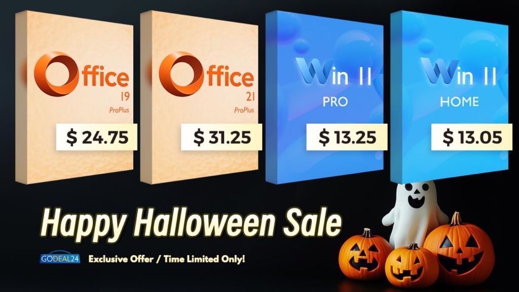 Ofertas de software en Halloween: Office 2021 Pro por sólo 31,25 euros y Windows 11 Pro por 13,25 euros