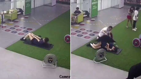Una mujer se duerme en el gimnasio y lo que le hace un desconocido se hace viral (VIDEO)
