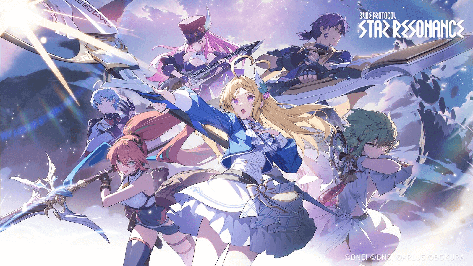 Un grupo de jugadores en el juego Blue Protocol Star Resonance