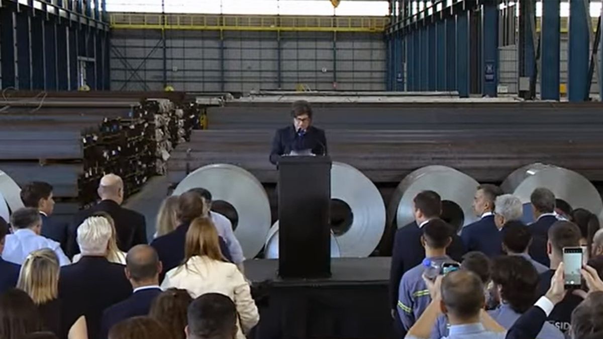 Javier Milei en campaña: prometió una "revolución productiva" en su visita a San Nicolás