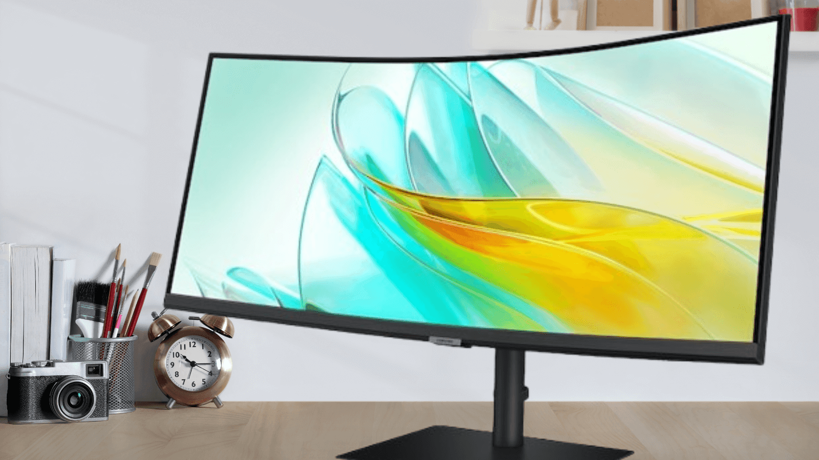 Imagen que representa monitor de Samsung usando el conmutador KVM con la pantalla dividida PBP