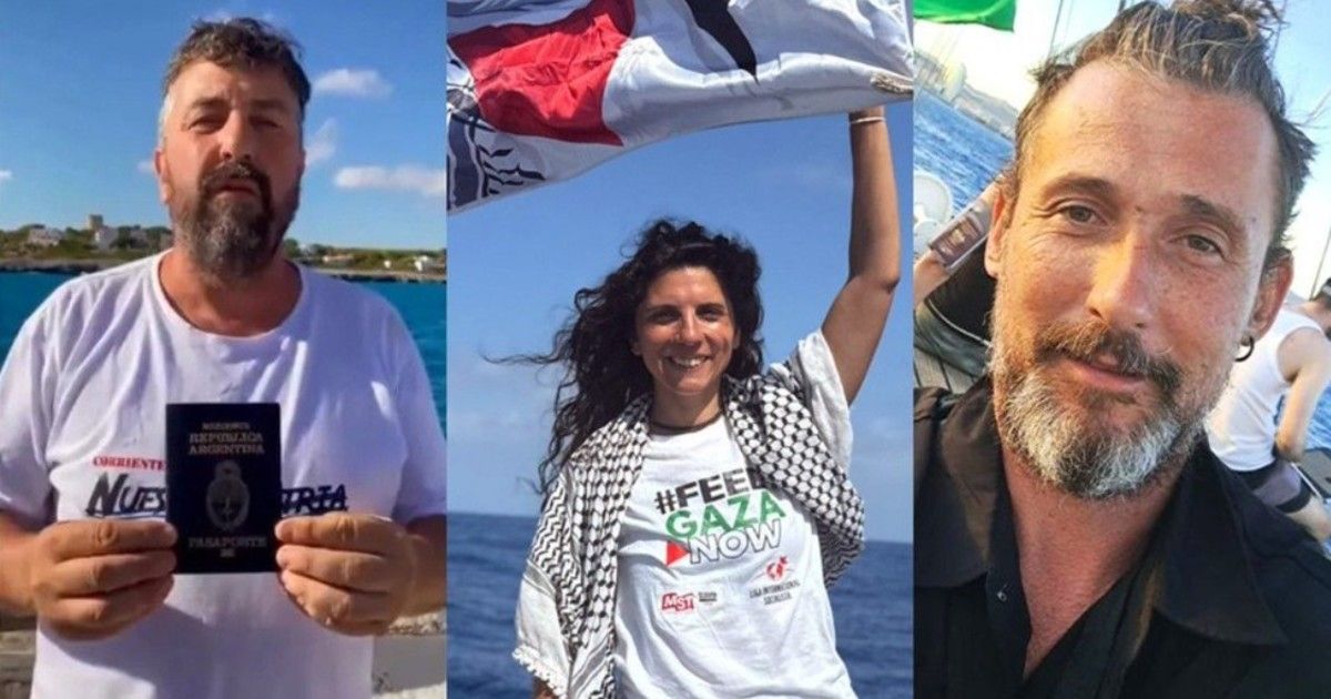 Israel liberó a los tres argentinos detenidos en la flotilla Sumud Global que llevaba ayuda a Gaza