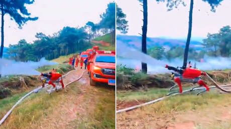 Lo último en combate contra incendios: así es el novedoso perro robot bombero (VIDEO)