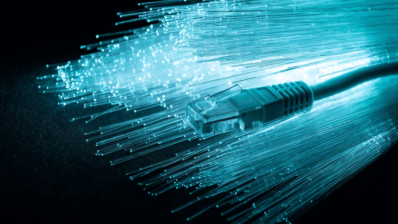 Operario con instalación de redes de fibra óptica
