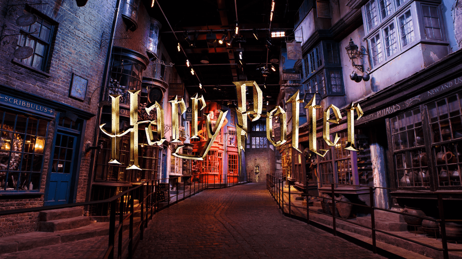 Una de las escenas de Harry Potter con los personajes navegando hasta Hogwarts
