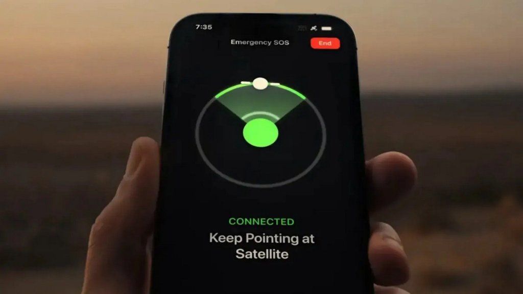 iPhone conexión satelital