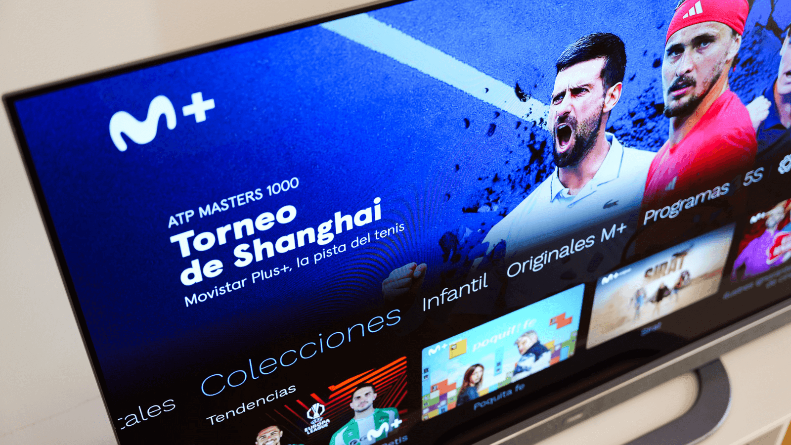 Interfaz de Movistar Plus+ con la descarga de contenido
