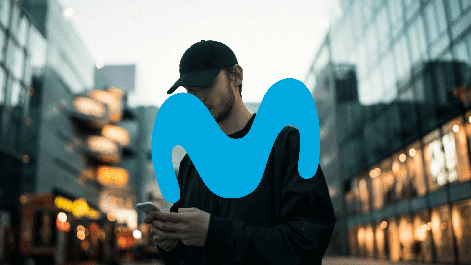 Smartphone con la web de Movistar
