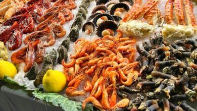 Marisco fresco y congelado para Navidad