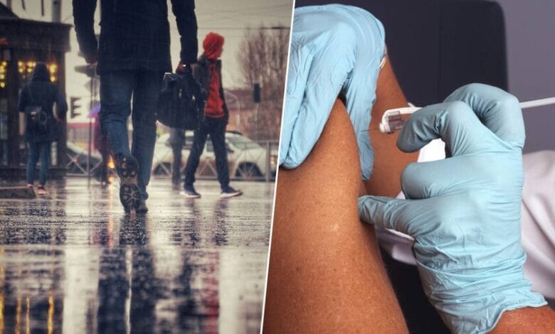 Imagen de una persona con mascarilla para protegerse del virus de la gripe