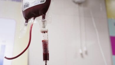Imagen de una muestra de sangre con un tipo de sangre híbrida