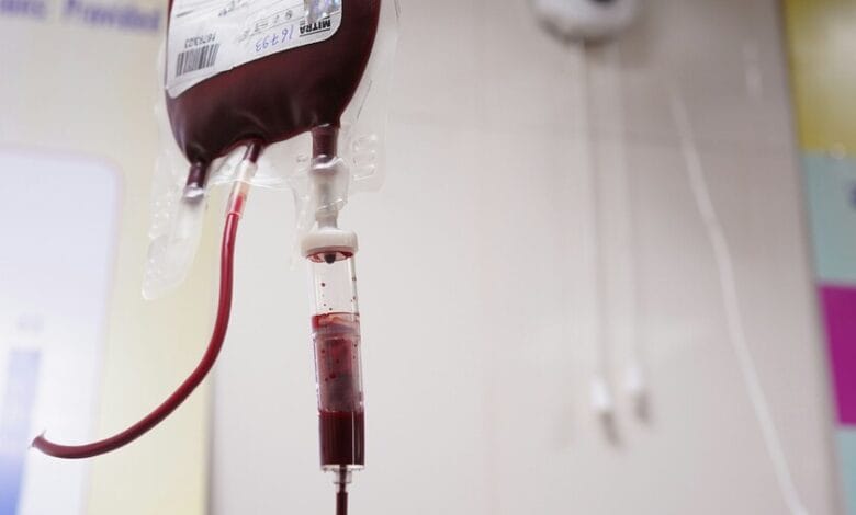 Imagen de una muestra de sangre con un tipo de sangre híbrida