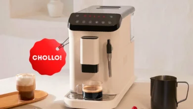 Cafetera superautomática con depósito grande de agua y café