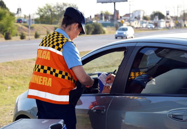Control vial en ruta de Córdoba