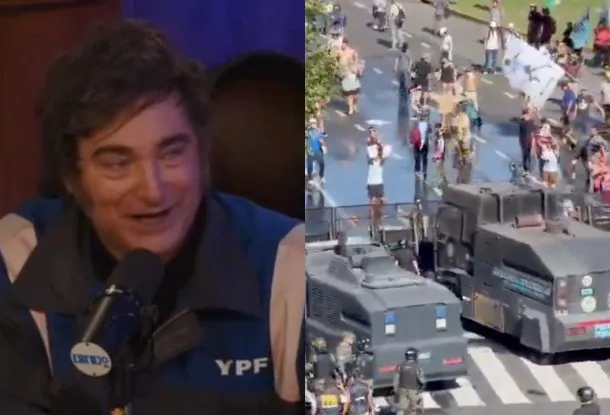 Javier Milei hablando en una entrevista