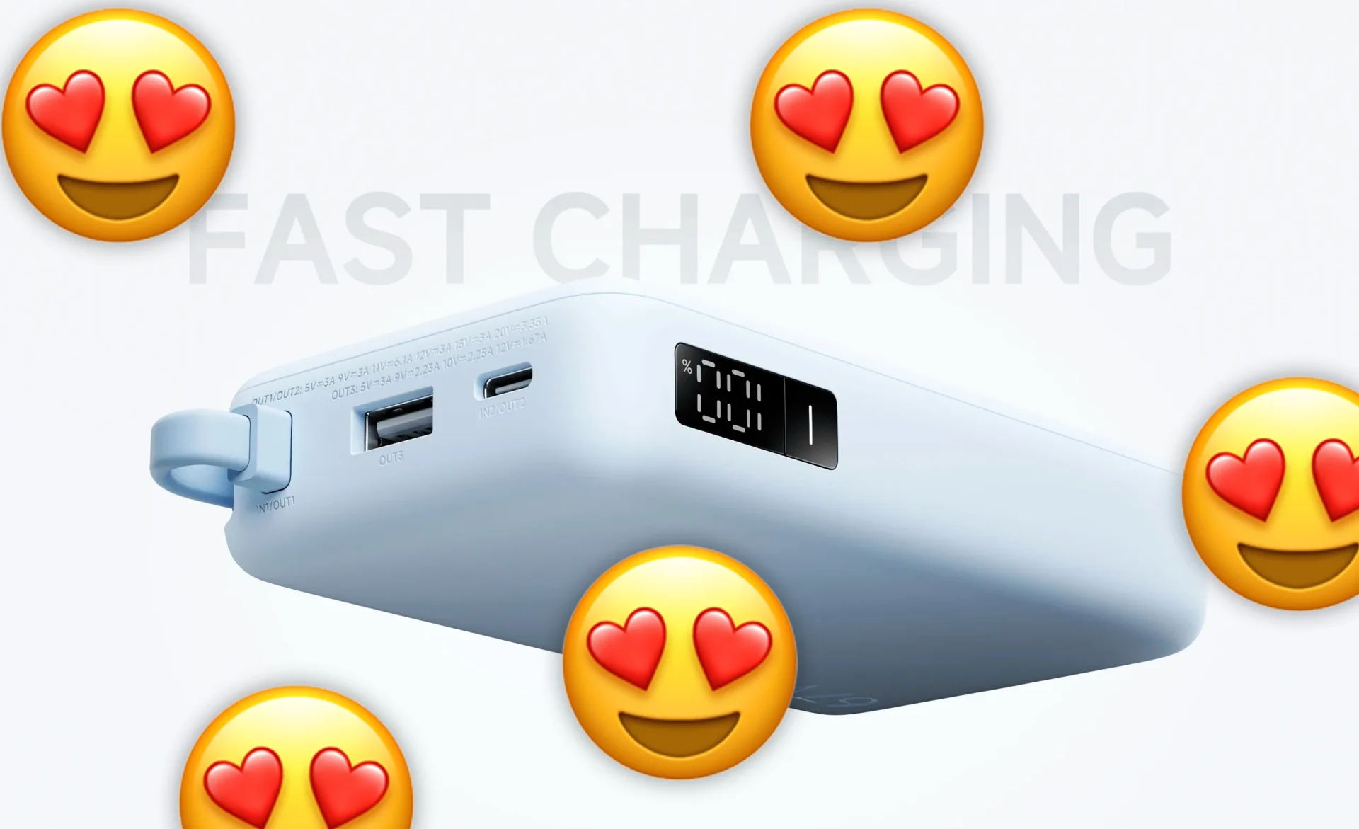 Power bank Xiaomi con pantalla en el lateral