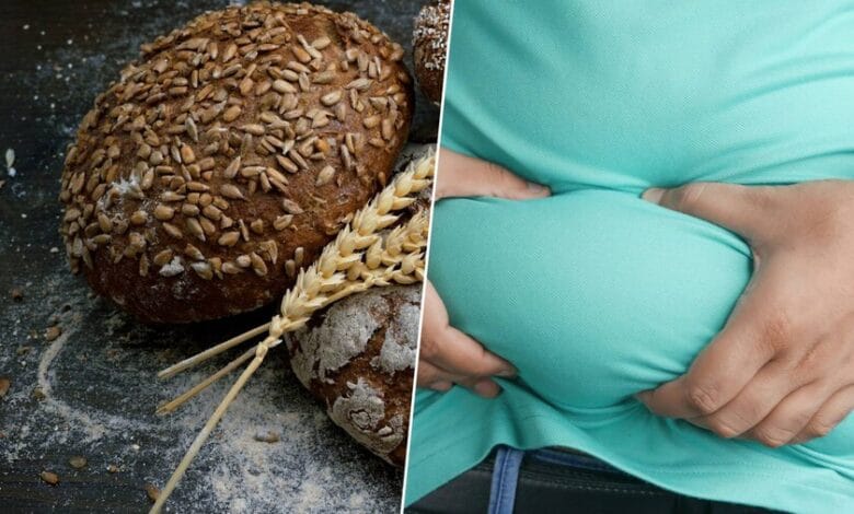 Una persona sosteniendo una tabla de alimentación saludable