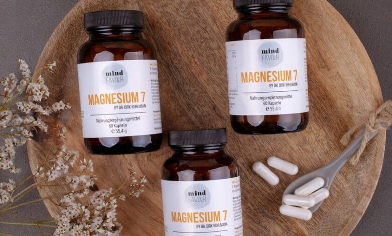 Imágenes de alimentos ricos en magnesio, como semillas y frutos secos