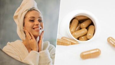 Imagen de una mujer con piel saludable