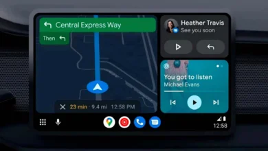 Imagen de la pantalla de Android Auto con el logotipo de Gemini