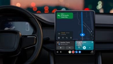 Imagen de la pantalla de Android Auto 16 mostrando el nuevo reproductor multimedia