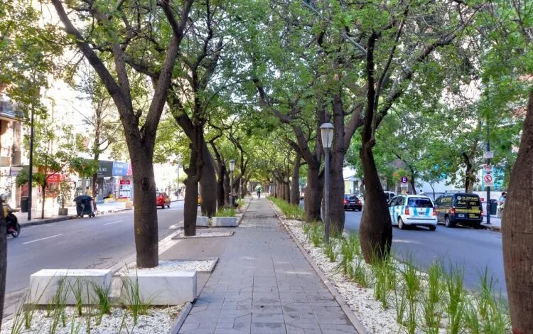 Tráfico en la ciudad de Córdoba con señal de desvío
