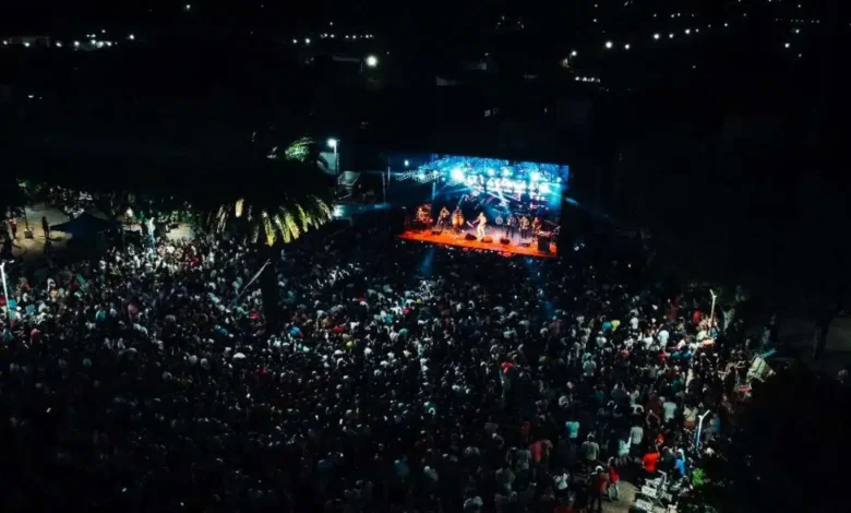 Escenario de la Fiesta Provincial del Turismo en Achiras