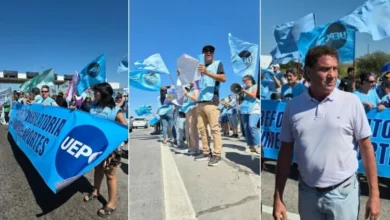 Imagen de la protesta en la autopista Córdoba-Carlos Paz
