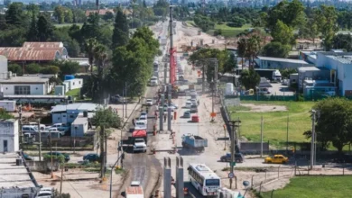 Obra del altonivel en la Ruta 36, intersección con Av. Vélez Sarsfield