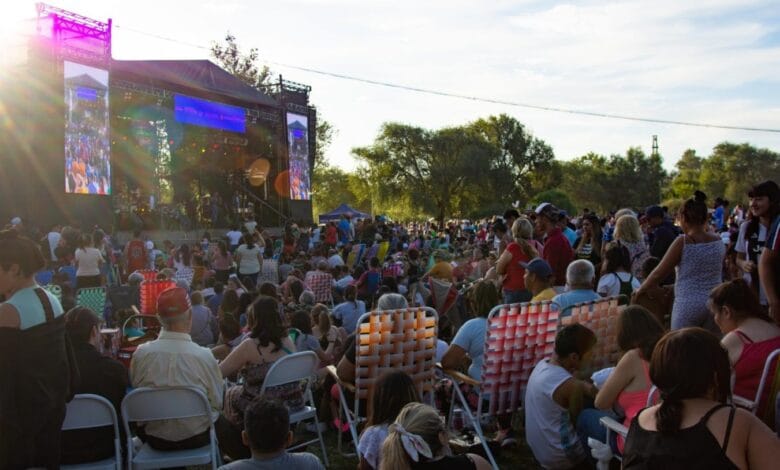 Imagen de una persona disfrutando de un concierto al aire libre