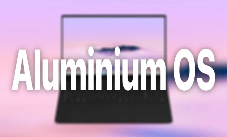Captura de pantalla de la interfaz de Aluminium OS