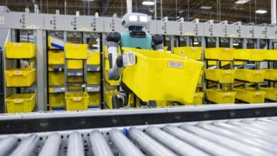 Un robot de Amazon en acción
