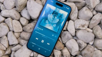 Pantalla de iPhone con Apple Music mostrando letras de canciones