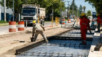 Imagen de la obra de reemplazo del desagüe pluvial en avenida Vélez Sarsfield