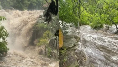 Imagen de un río crecido en Córdoba después de las lluvias