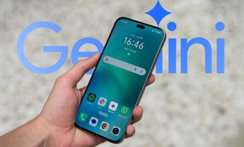 Imagen de la app de Gemini en un móvil Android