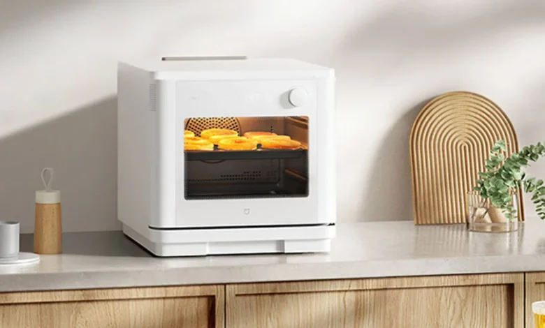 Imagen del Mijia Smart Steam Oven, un electrodoméstico compacto y versátil de Xiaomi