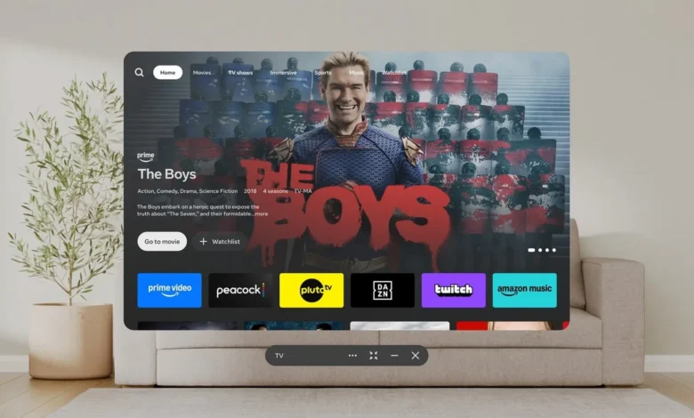 Imagen de la aplicación Horizon TV en las gafas de realidad virtual Meta Quest