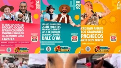 Imagen de la jineteada en el Padre de Festivales