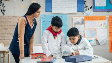 Estudiantes en una clase de la Jornada Única Escolar en Córdoba