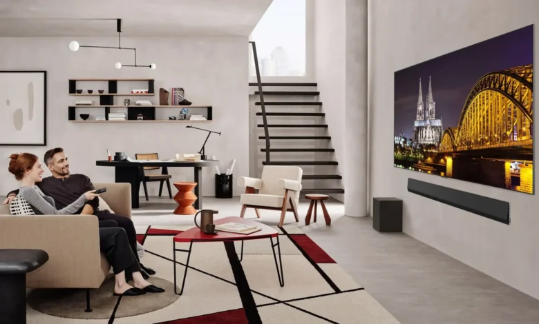 Imagen de una TV LG con tecnología Dolby Vision y sonido Dolby Atmos