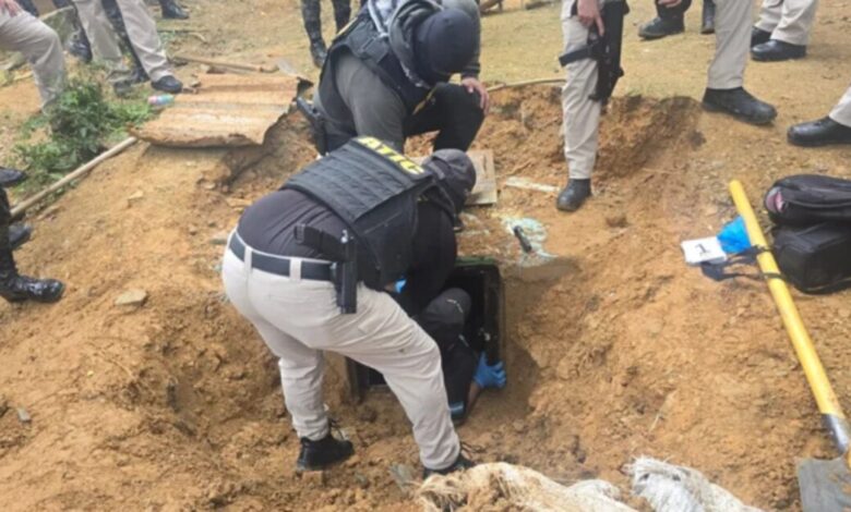Imagen de un búnker subterráneo desmantelado por las autoridades en Honduras