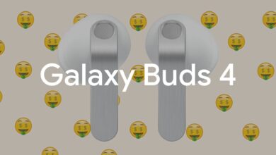 Imagen de los Galaxy Buds 4 y Buds 4 Pro con su nuevo diseño