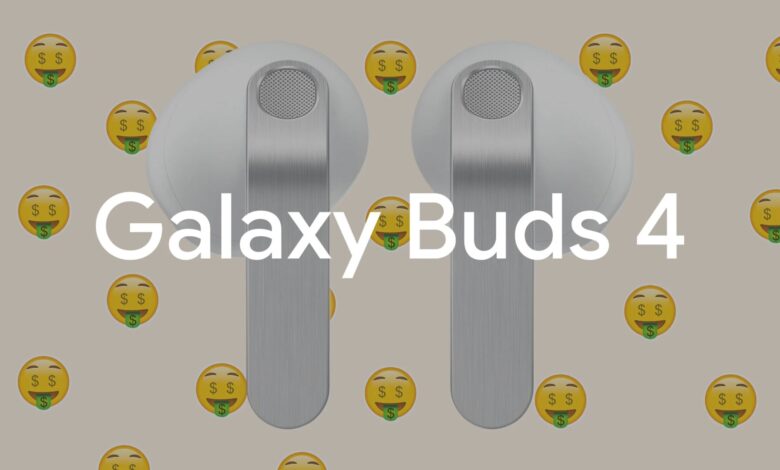 Imagen de los Galaxy Buds 4 y Buds 4 Pro con su nuevo diseño