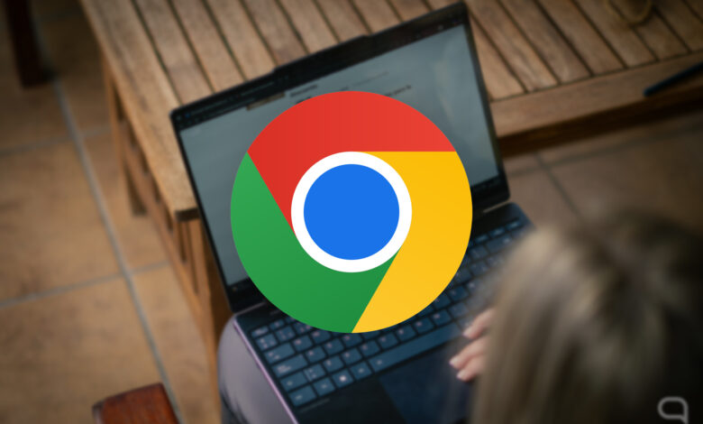 Imagen de la pantalla de inicio de Google Chrome con un icono de actualización