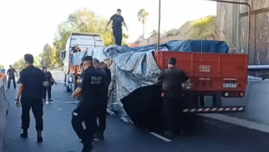Imagen de un accidente de tránsito en la Autopista Dellepiane